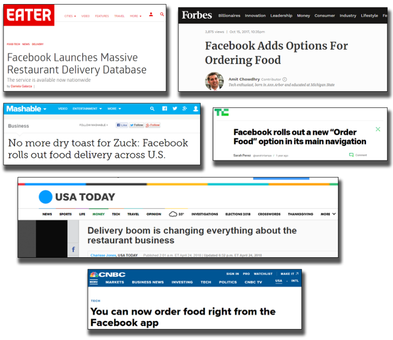 Now You Can Order Food With Facebook